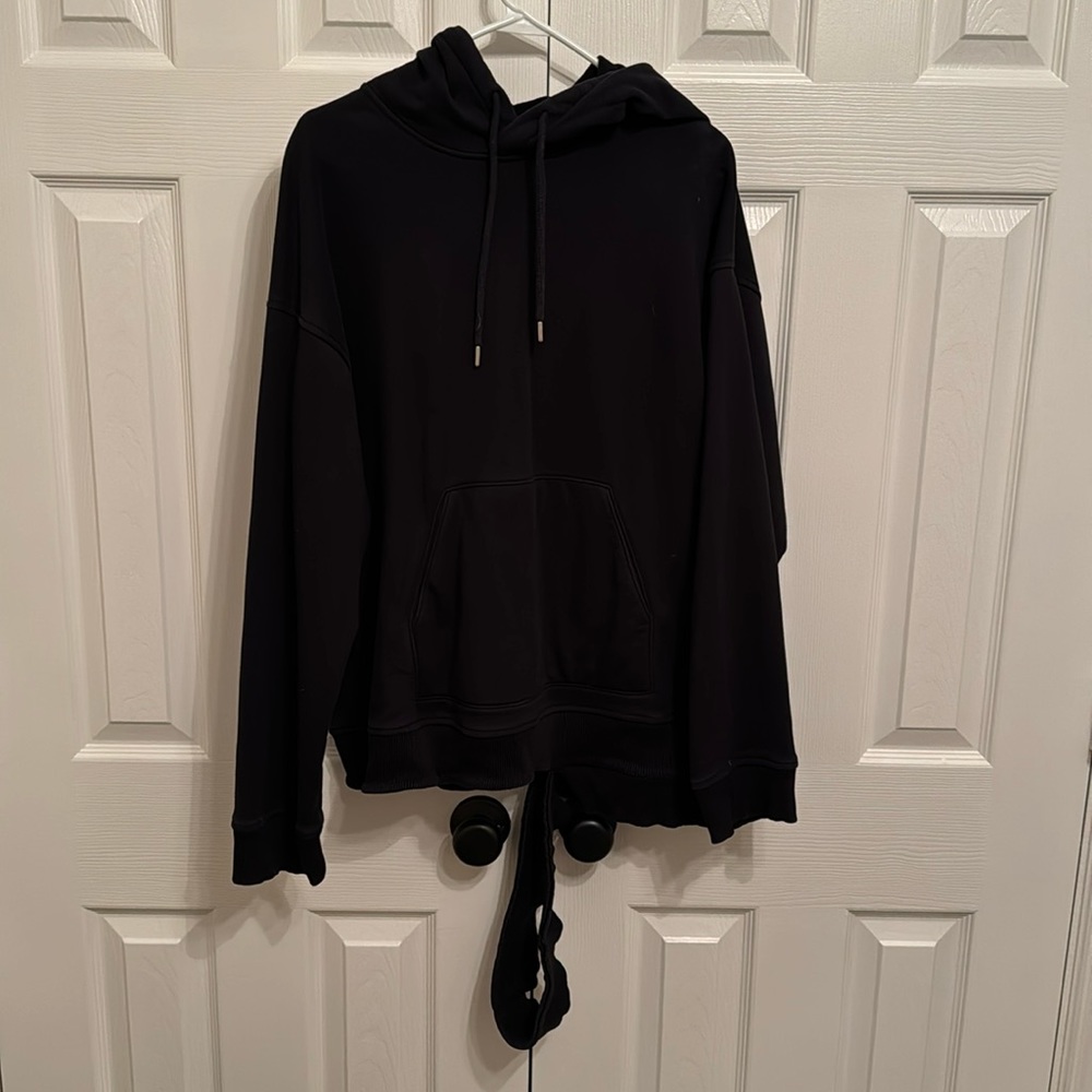 Helmut Lang black deconstructed hoodie size Large